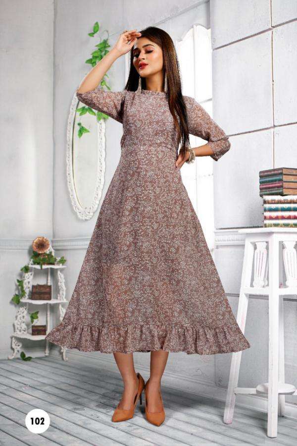 A line clearance georgette kurtis